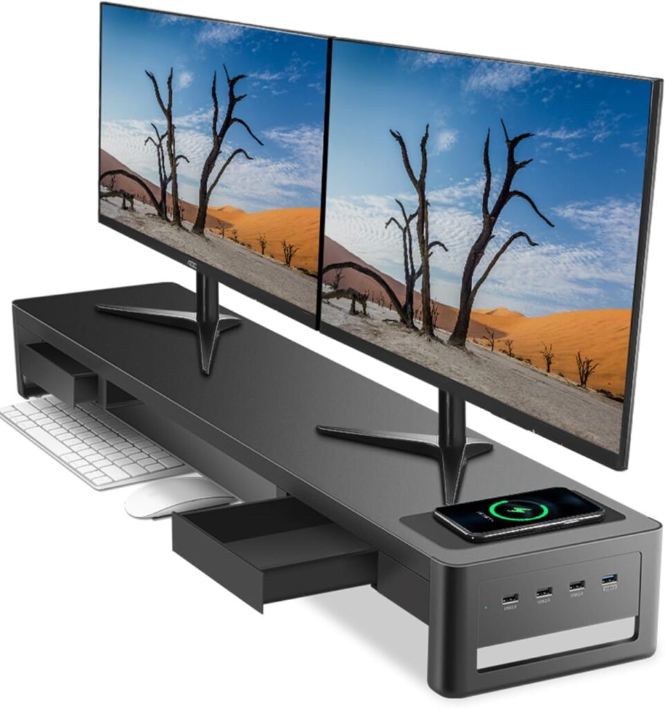 meatanty dual monitor stand riser
